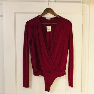 Free People S Burgundy Bodysuit NWT